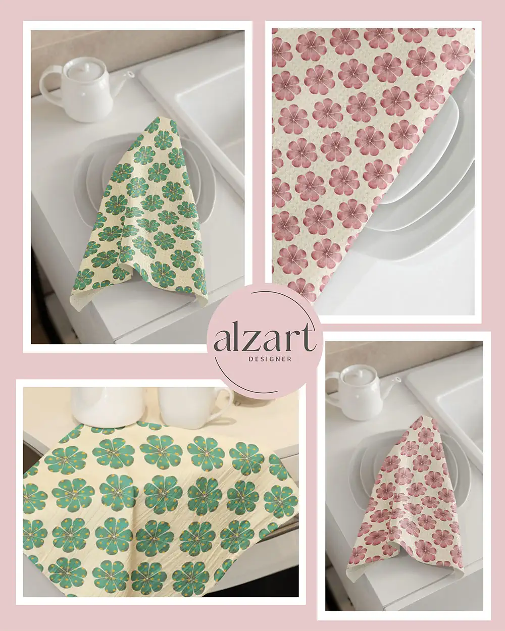 Tea Towel – The Unexpected Garden Flower (Spoonflower)