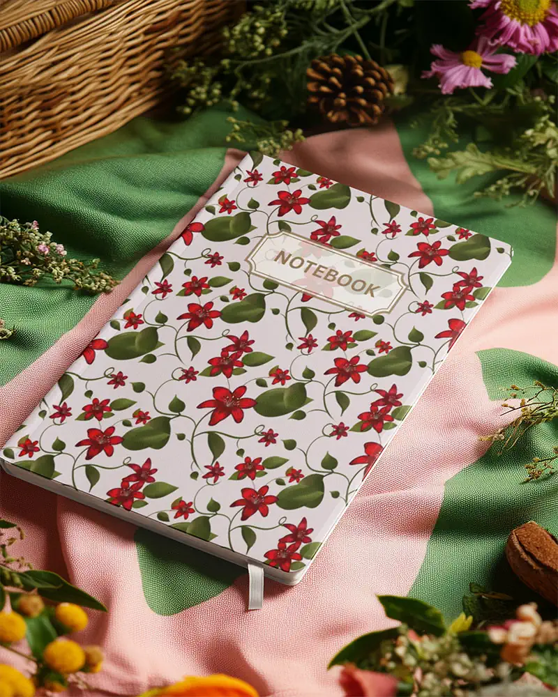 Red Bloom Notebook